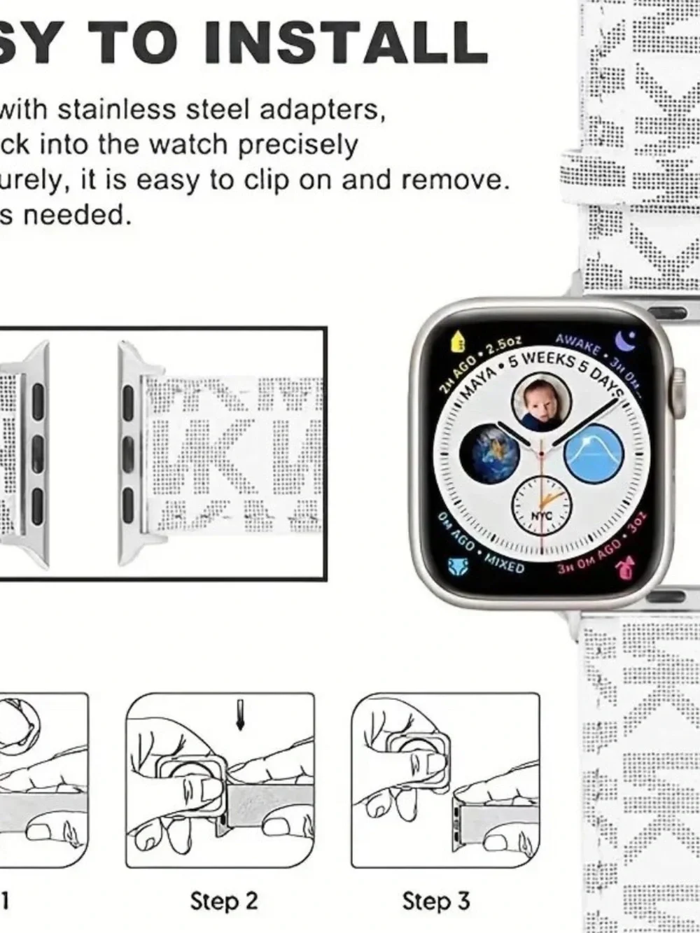 Apple Watch Band 38/40/41mm -Small- Series 1-11 / SE / Ultra - Luxury Strap -